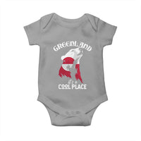 Polar Bear Greenland Flag Graphic Baby Onesie It's a Cool Place Arctic Circle