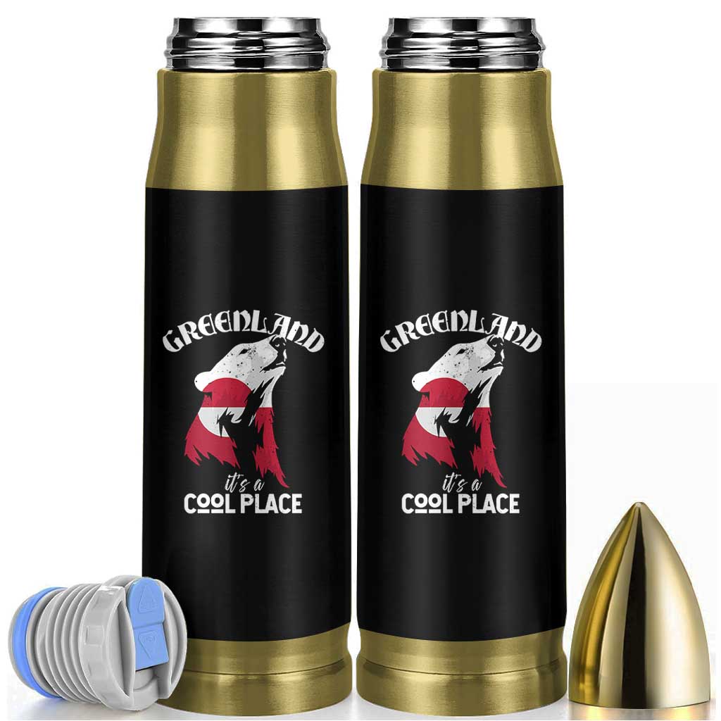 Polar Bear Greenland Flag Graphic Bullet Tumbler It's a Cool Place Arctic Circle