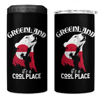 Polar Bear Greenland Flag Graphic 4 in 1 Can Cooler Tumbler It's a Cool Place Arctic Circle