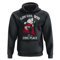 Polar Bear Greenland Flag Graphic Hoodie It's a Cool Place Arctic Circle
