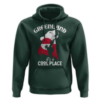 Polar Bear Greenland Flag Graphic Hoodie It's a Cool Place Arctic Circle