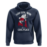 Polar Bear Greenland Flag Graphic Hoodie It's a Cool Place Arctic Circle
