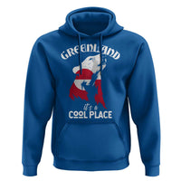 Polar Bear Greenland Flag Graphic Hoodie It's a Cool Place Arctic Circle