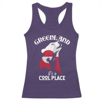 Polar Bear Greenland Flag Graphic Racerback Tank Top It's a Cool Place Arctic Circle
