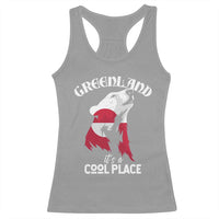 Polar Bear Greenland Flag Graphic Racerback Tank Top It's a Cool Place Arctic Circle