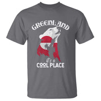 Polar Bear Greenland Flag Graphic T Shirt It's a Cool Place Arctic Circle