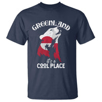 Polar Bear Greenland Flag Graphic T Shirt It's a Cool Place Arctic Circle