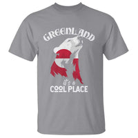 Polar Bear Greenland Flag Graphic T Shirt It's a Cool Place Arctic Circle