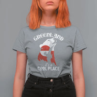 Polar Bear Greenland Flag Graphic T Shirt For Women It's a Cool Place Arctic Circle