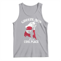 Polar Bear Greenland Flag Graphic Tank Top It's a Cool Place Arctic Circle