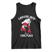 Polar Bear Greenland Flag Graphic Tank Top It's a Cool Place Arctic Circle