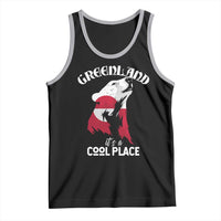 Polar Bear Greenland Flag Graphic Tank Top It's a Cool Place Arctic Circle
