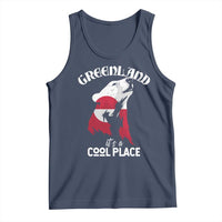 Polar Bear Greenland Flag Graphic Tank Top It's a Cool Place Arctic Circle