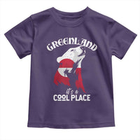 Polar Bear Greenland Flag Graphic Toddler T Shirt It's a Cool Place Arctic Circle