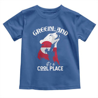 Polar Bear Greenland Flag Graphic Toddler T Shirt It's a Cool Place Arctic Circle