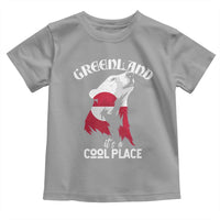 Polar Bear Greenland Flag Graphic Toddler T Shirt It's a Cool Place Arctic Circle