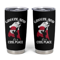 Polar Bear Greenland Flag Graphic Tumbler Cup It's a Cool Place Arctic Circle