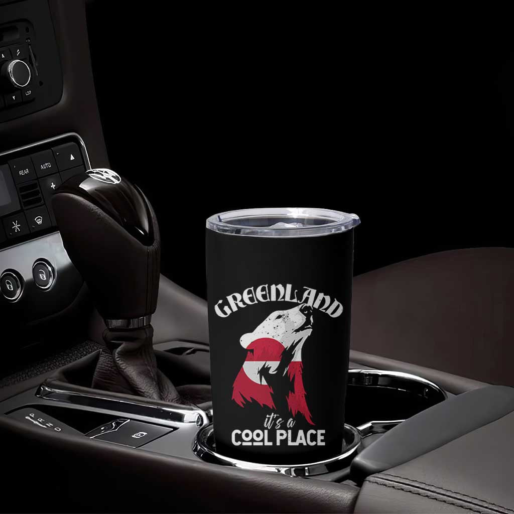 Polar Bear Greenland Flag Graphic Tumbler Cup It's a Cool Place Arctic Circle