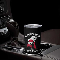 Polar Bear Greenland Flag Graphic Tumbler Cup It's a Cool Place Arctic Circle