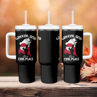 Polar Bear Greenland Flag Graphic Tumbler With Handle It's a Cool Place Arctic Circle