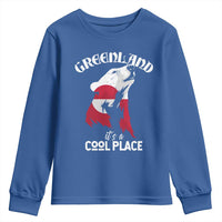 Polar Bear Greenland Flag Graphic Youth Sweatshirt It's a Cool Place Arctic Circle