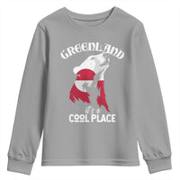 Polar Bear Greenland Flag Graphic Youth Sweatshirt It's a Cool Place Arctic Circle