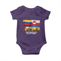 We Stand With Venezuela Greenland Ukraine Palestine Baby Onesie Solidarity Fists Flags Global Support