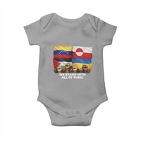 We Stand With Venezuela Greenland Ukraine Palestine Baby Onesie Solidarity Fists Flags Global Support