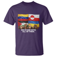 We Stand With Venezuela Greenland Ukraine Palestine T Shirt Solidarity Fists Flags Global Support