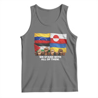 We Stand With Venezuela Greenland Ukraine Palestine Tank Top Solidarity Fists Flags Global Support