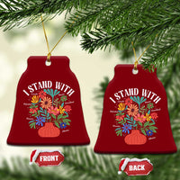 I Stand With Mexico Greenland Ukraine Canada Palestine Panama Ceramic Ornament Colorful Floral Solidarity Global Unity