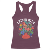 I Stand With Mexico Greenland Ukraine Canada Palestine Panama Racerback Tank Top Colorful Floral Solidarity Global Unity