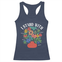 I Stand With Mexico Greenland Ukraine Canada Palestine Panama Racerback Tank Top Colorful Floral Solidarity Global Unity