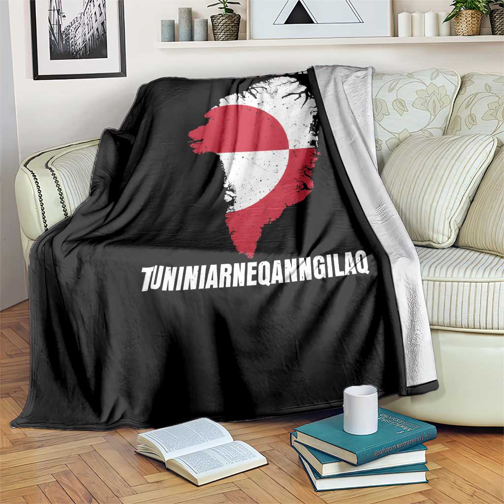 Kalaallit Nunaat Tuniniagaanngilaq Greenlandic Throw Blanket Greenland Is Not For Sale Patriotic Grunge Flag