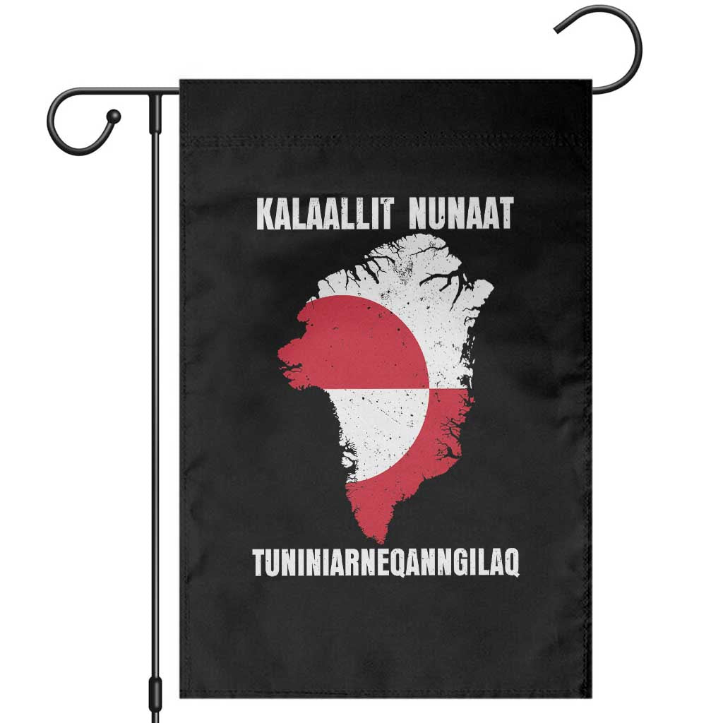 Kalaallit Nunaat Tuniniagaanngilaq Greenlandic Garden Flag Greenland Is Not For Sale Patriotic Grunge Flag