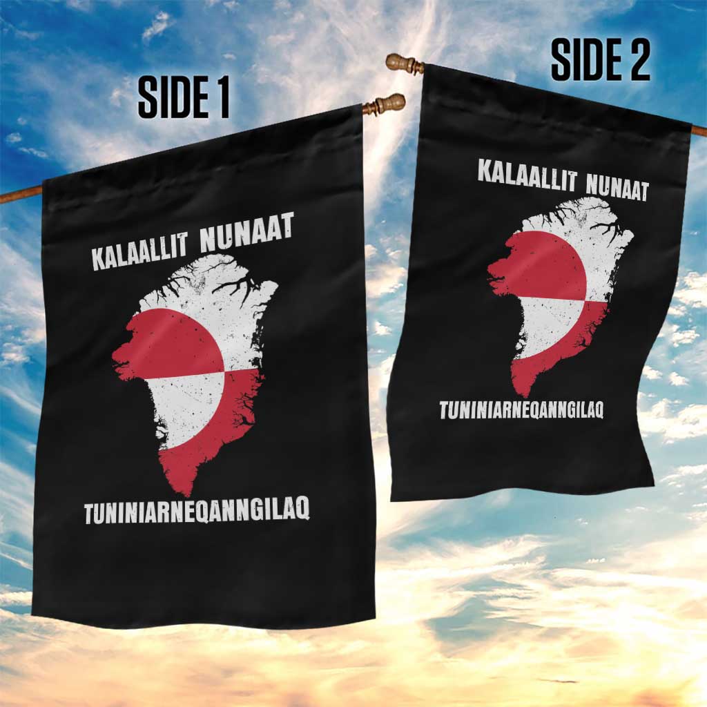 Kalaallit Nunaat Tuniniagaanngilaq Greenlandic Garden Flag Greenland Is Not For Sale Patriotic Grunge Flag
