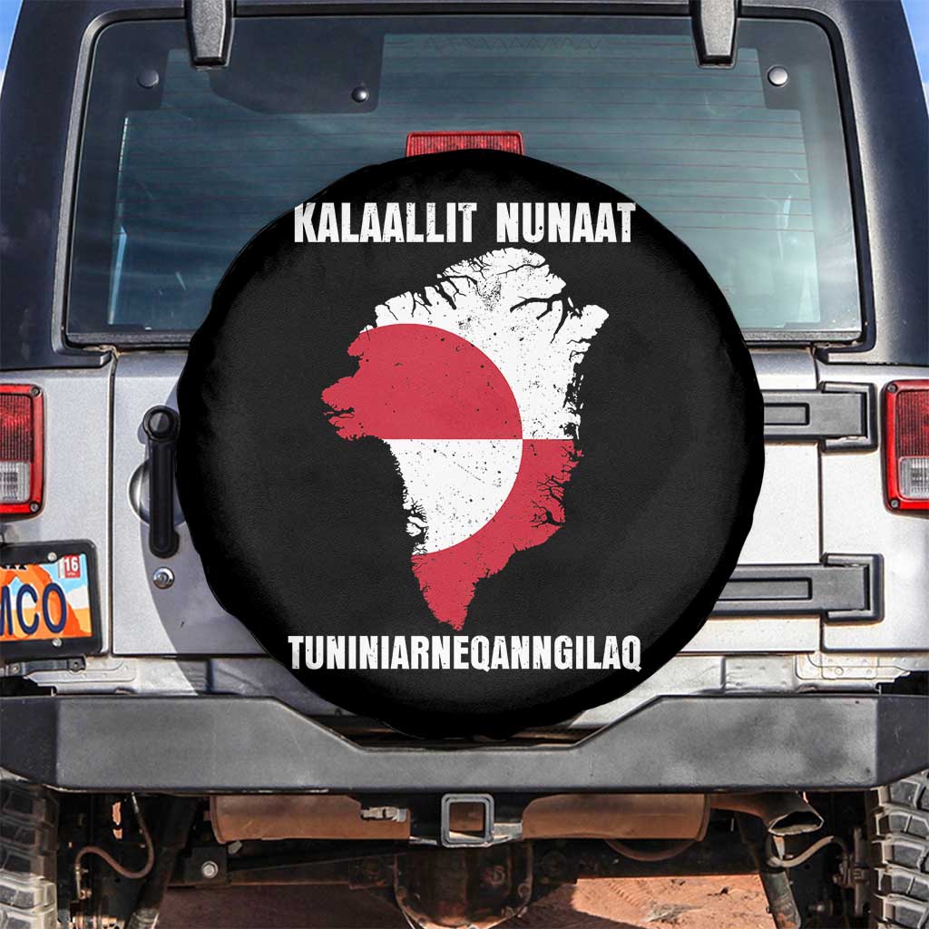 Kalaallit Nunaat Tuniniagaanngilaq Greenlandic Spare Tire Cover Greenland Is Not For Sale Patriotic Grunge Flag