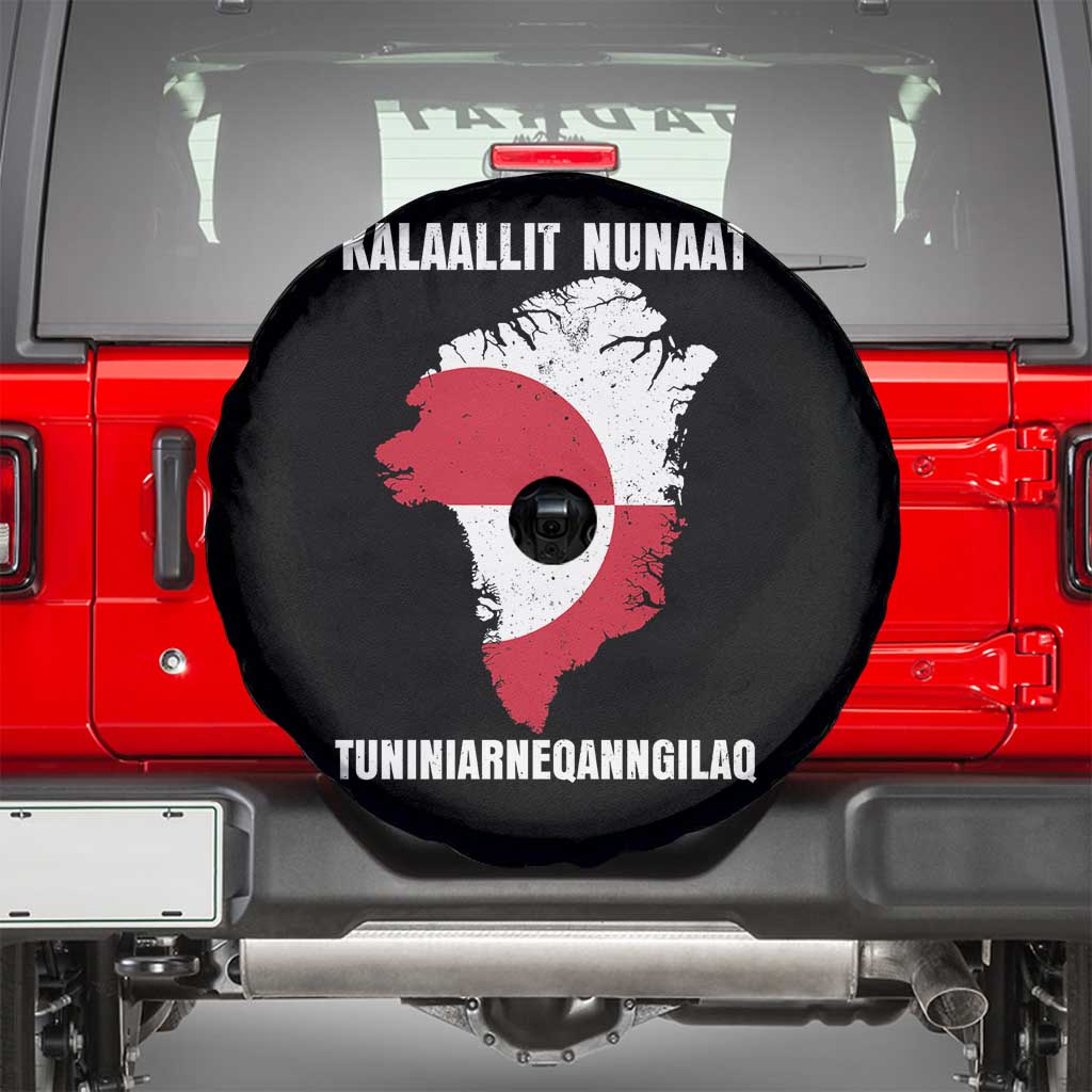 Kalaallit Nunaat Tuniniagaanngilaq Greenlandic Spare Tire Cover Greenland Is Not For Sale Patriotic Grunge Flag