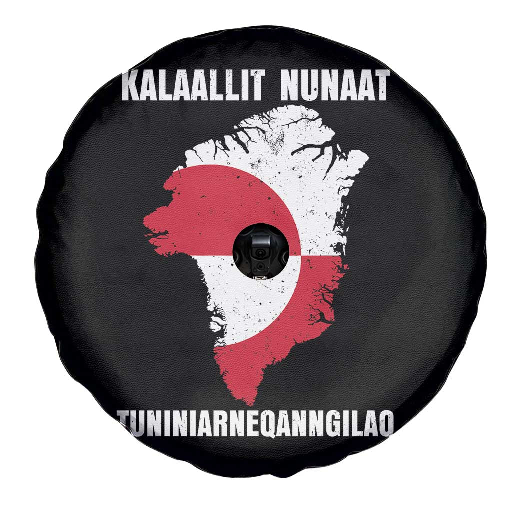 Kalaallit Nunaat Tuniniagaanngilaq Greenlandic Spare Tire Cover Greenland Is Not For Sale Patriotic Grunge Flag