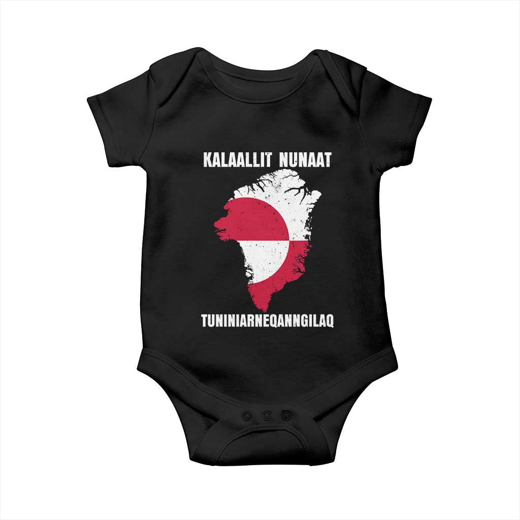 Kalaallit Nunaat Tuniniagaanngilaq Greenlandic Baby Onesie Greenland Is Not For Sale Patriotic Grunge Flag