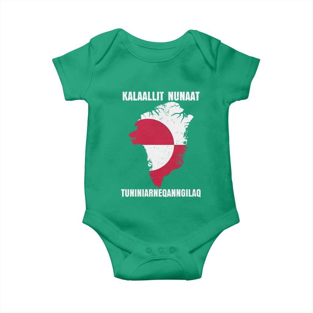 Kalaallit Nunaat Tuniniagaanngilaq Greenlandic Baby Onesie Greenland Is Not For Sale Patriotic Grunge Flag