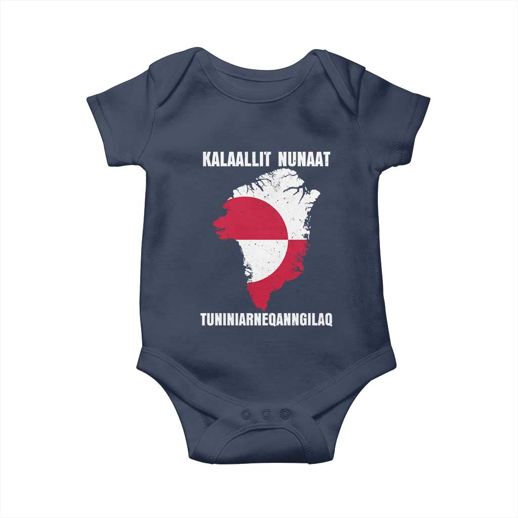 Kalaallit Nunaat Tuniniagaanngilaq Greenlandic Baby Onesie Greenland Is Not For Sale Patriotic Grunge Flag