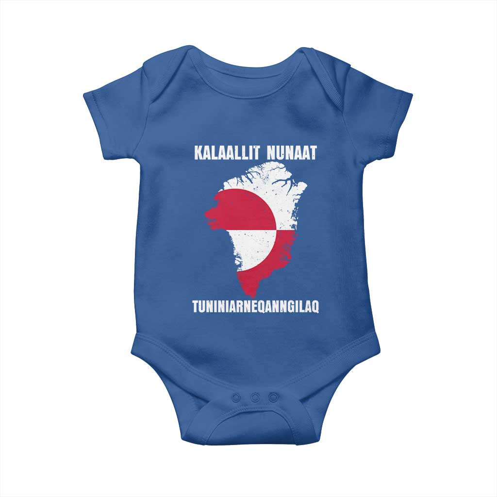 Kalaallit Nunaat Tuniniagaanngilaq Greenlandic Baby Onesie Greenland Is Not For Sale Patriotic Grunge Flag