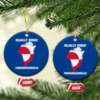 Kalaallit Nunaat Tuniniagaanngilaq Greenlandic Ceramic Ornament Greenland Is Not For Sale Patriotic Grunge Flag