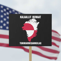 Kalaallit Nunaat Tuniniagaanngilaq Greenlandic Protest Sign Greenland Is Not For Sale Patriotic Grunge Flag