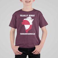 Kalaallit Nunaat Tuniniagaanngilaq Greenlandic T Shirt For Kid Greenland Is Not For Sale Patriotic Grunge Flag