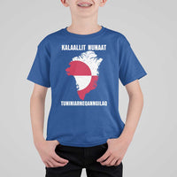 Kalaallit Nunaat Tuniniagaanngilaq Greenlandic T Shirt For Kid Greenland Is Not For Sale Patriotic Grunge Flag