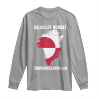 Kalaallit Nunaat Tuniniagaanngilaq Greenlandic Long Sleeve Shirt Greenland Is Not For Sale Patriotic Grunge Flag