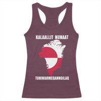 Kalaallit Nunaat Tuniniagaanngilaq Greenlandic Racerback Tank Top Greenland Is Not For Sale Patriotic Grunge Flag