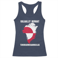Kalaallit Nunaat Tuniniagaanngilaq Greenlandic Racerback Tank Top Greenland Is Not For Sale Patriotic Grunge Flag